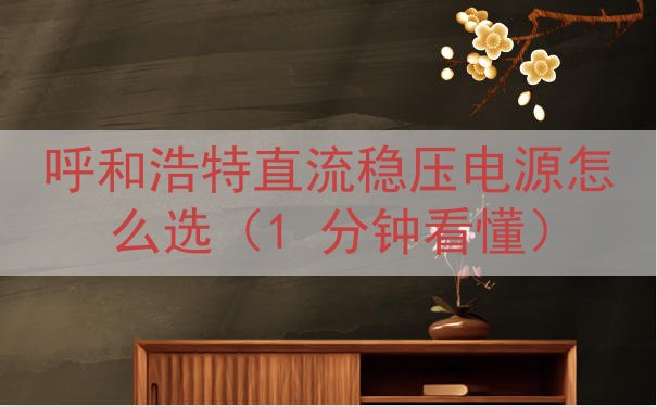 呼和浩特直流稳压电源怎么选（1 分钟看懂）