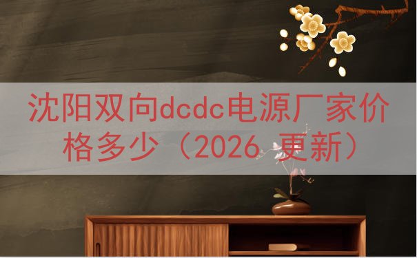 沈阳双向dcdc电源厂家价格多少（2026 更新）